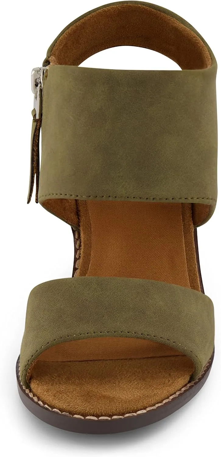 CUSHIONAIRE Women's Rosanna cut out sandal  Memory Foam and Wide Widths Available