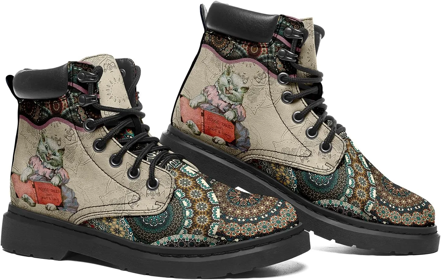 Custom Flower Mandala Animal Print Boots for Women Fashion Boots Winter Boots for Girl Lady