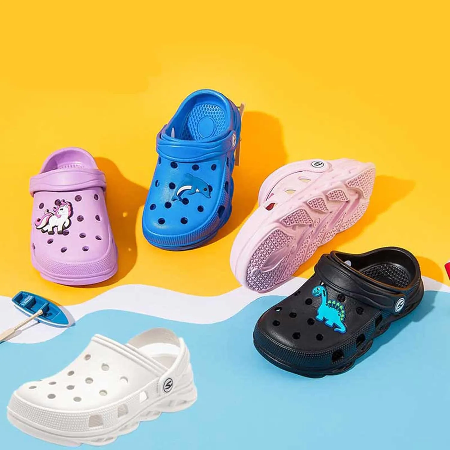 Cute Garden Clogs for Kids Cartoon Lightweight Beach Slippers Sandals Shoes with Non-Slip Sole for Toddler/Little Kid/Big Kid