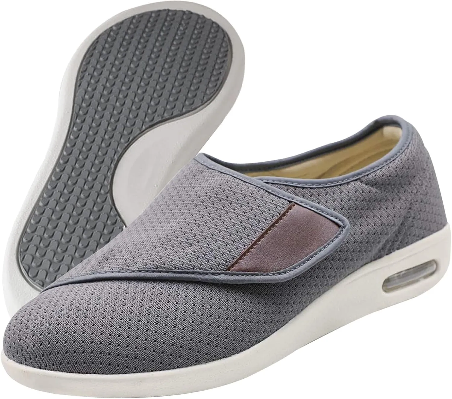 Diabetic Shoes for Man Width X-Wide Shoe for Elderly Man Wide Shoes for Man Walking Shoes Adjustable Closure Outdoor Trainers Men Comfortable Loafers