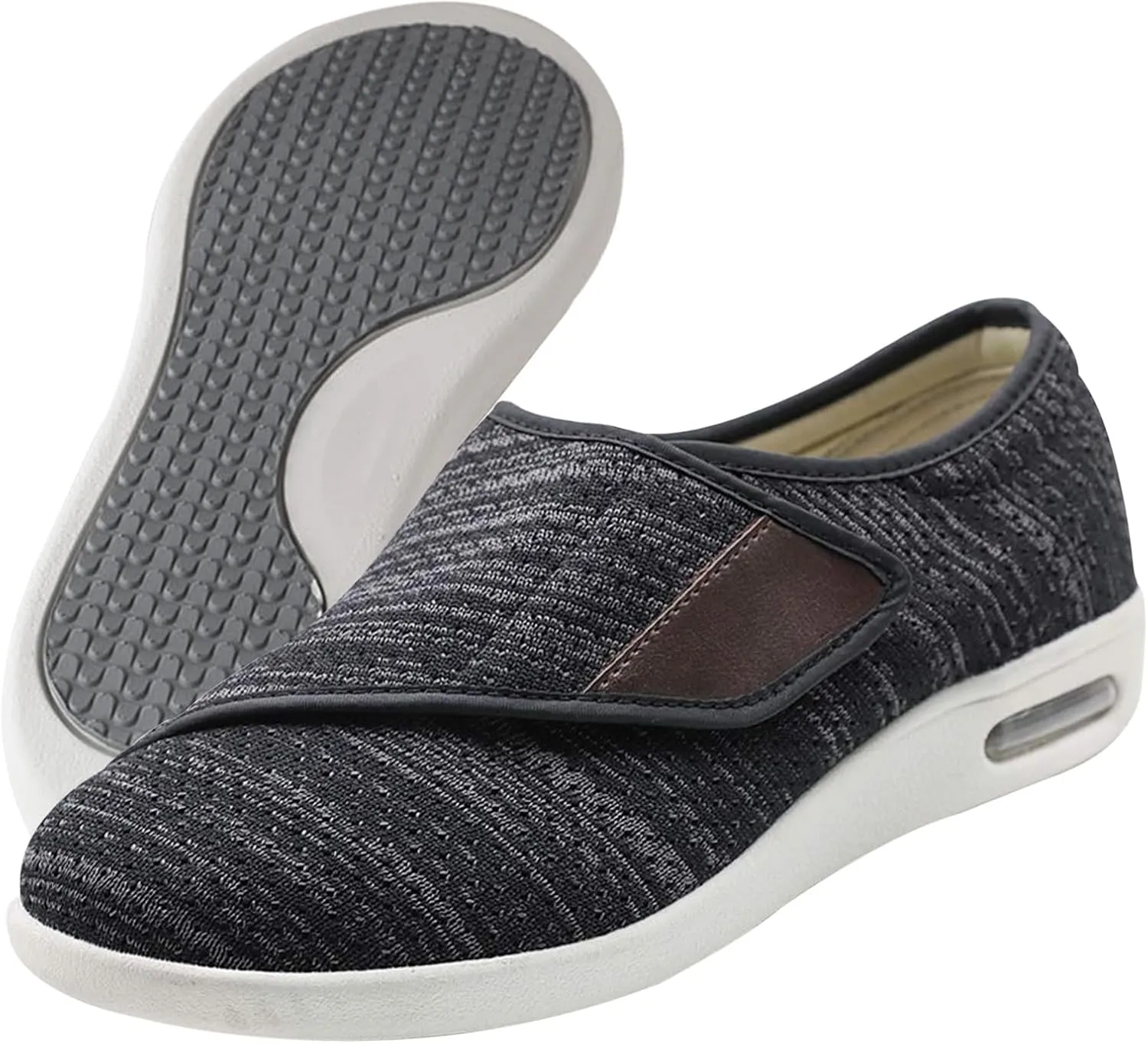 Diabetic Shoes for Man Width X-Wide Shoe for Elderly Man Wide Shoes for Man Walking Shoes Adjustable Closure Outdoor Trainers Men Comfortable Loafers