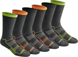 Dickies Men's Hydro-Cool Moisture Control Crew Socks, (6 Pairs)