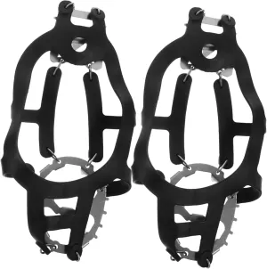 Didiseaon Heavy Duty 18-Teeth Stainless Steel Crampons Winter Ice Cleats Easy-on/Off Design for Hiking