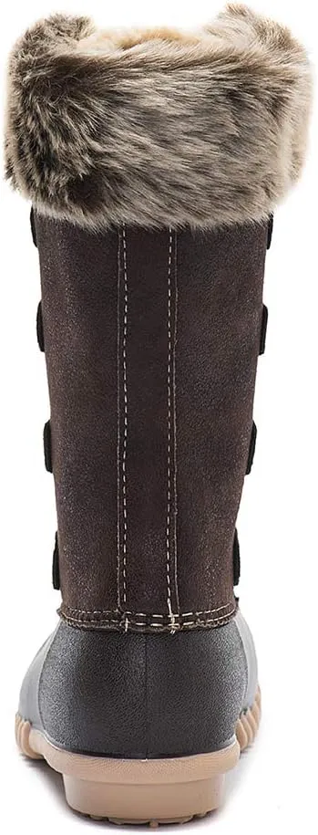 DKSUKO Women's Winter Snow Boots with Warm Fur Waterproof Duck Boots
