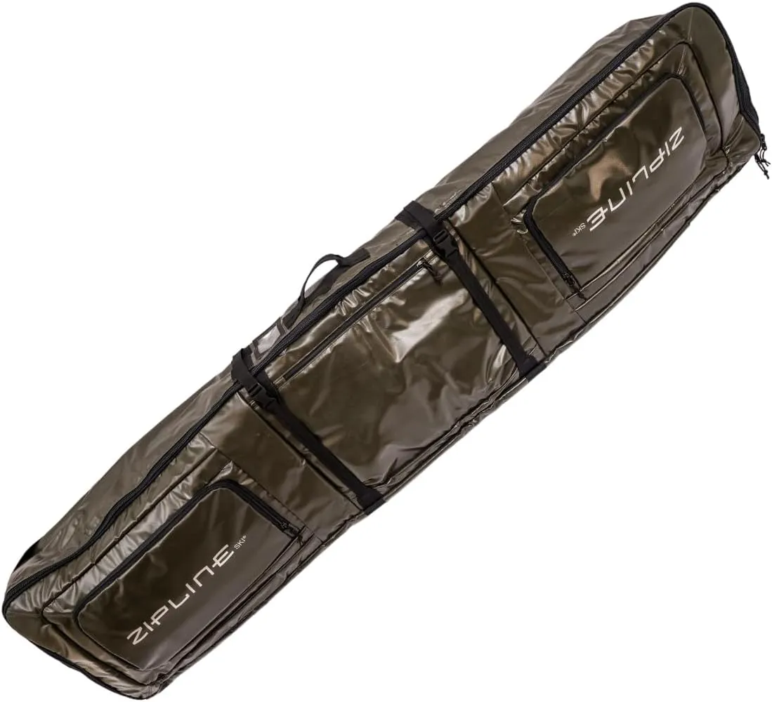 Double Ski Bag with Wheels - Gear & Apparel Storage for Skiers - 180/200 cm Capacity - Durable & Waterproof - Proven Performance - 3 Yr Warranty - Ski & Snowboard Travel Bag