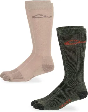 Drake Men's Merino Wool Ultra-dri Seamless Crew Boot Sock System 2 Pair Pack