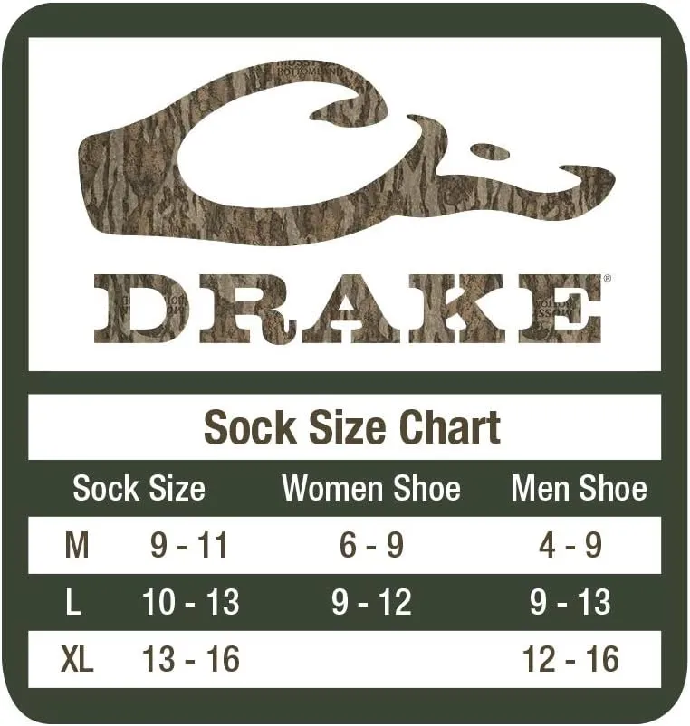Drake Men's Merino Wool Ultra-dri Seamless Crew Boot Sock System 2 Pair Pack