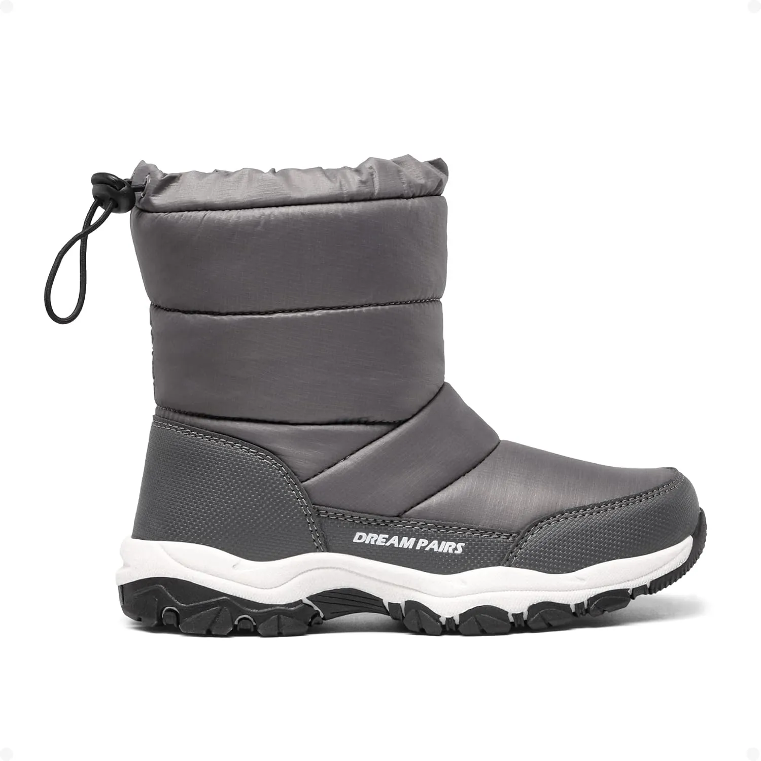 DREAM PAIRS Boys Girls Snow Boots Lightweight Slip Resistant Mid Calf Winter Shoes for Little/Big Kid
