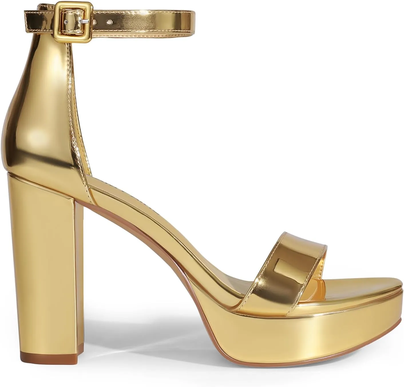 DREAM PAIRS Women's Platform Chunky High Heeled Sandals Open Toe Block Heels Ankle Strap Dress Shoes for Wedding Party Evening