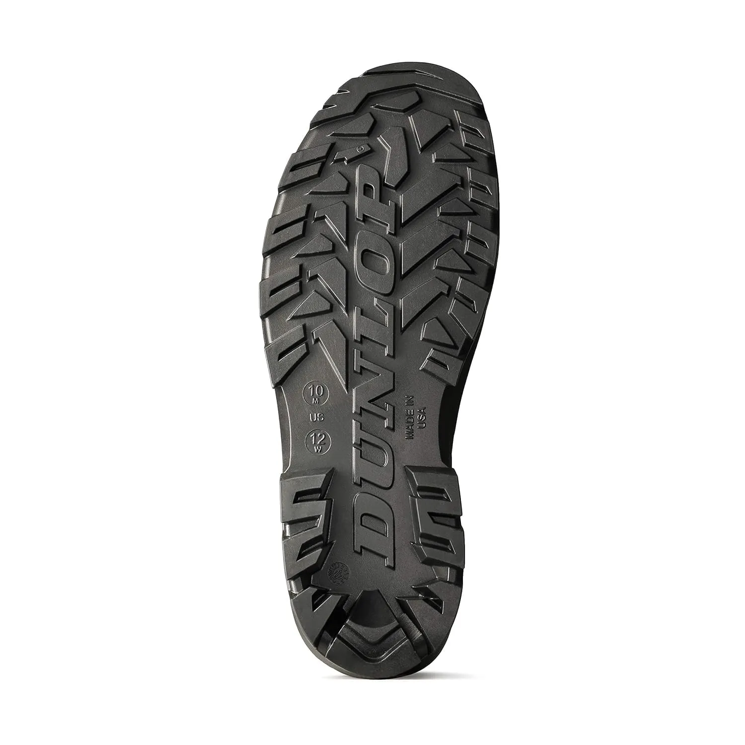DUNLOP Protective Footwear, Chesapeake Steel Toe, 100% Waterproof, Lightweight, Industrial and Construction PVC Boots, Slip Resistant, 8677677.10, Size 10 US, Black