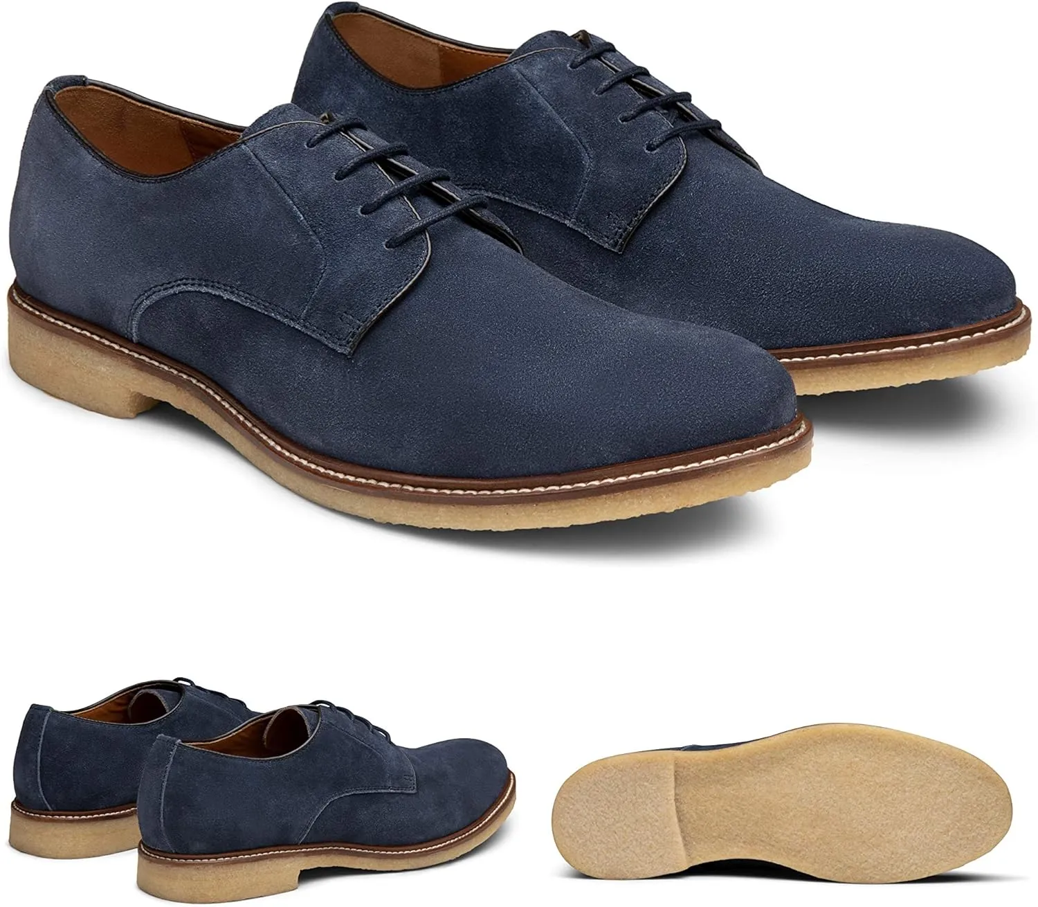 Dunross & Sons Premium Lace-Up Dress Shoes with a Breathable Naturally Leather Lining and Durable Non-Slip Rubber Sole