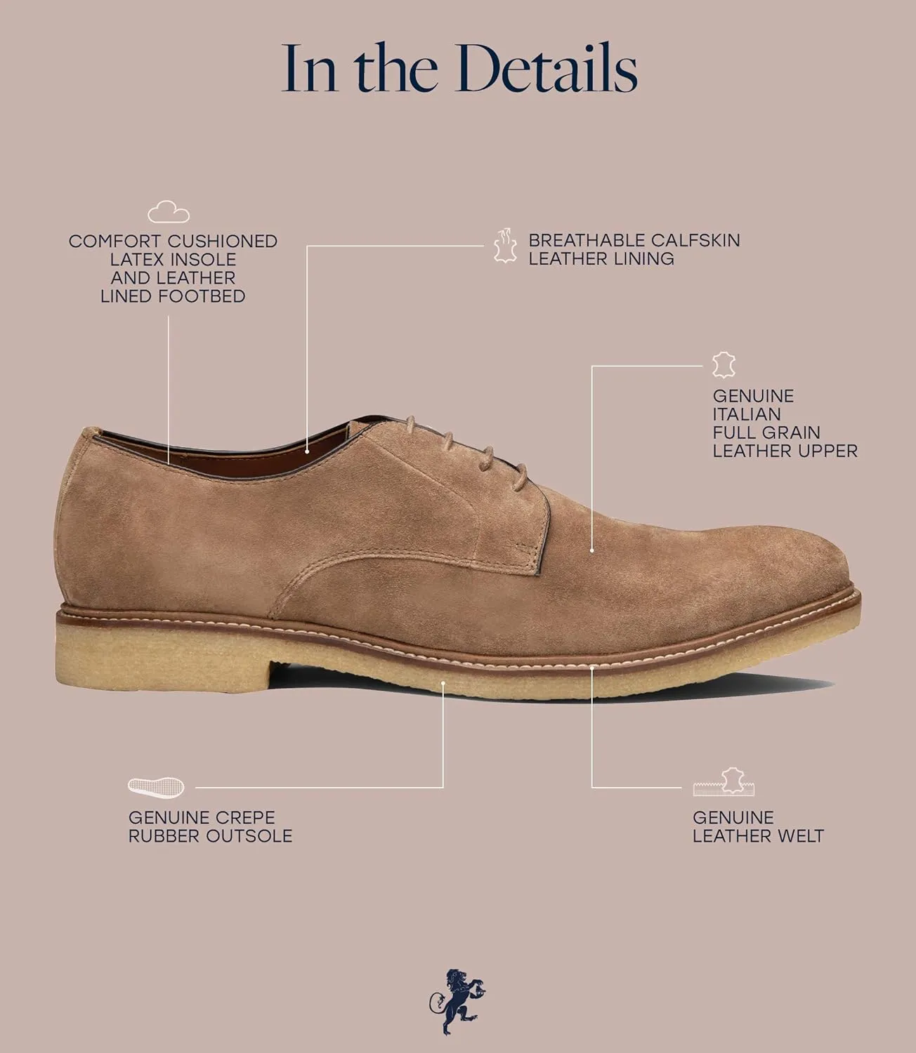 Dunross & Sons Premium Lace-Up Dress Shoes with a Breathable Naturally Leather Lining and Durable Non-Slip Rubber Sole