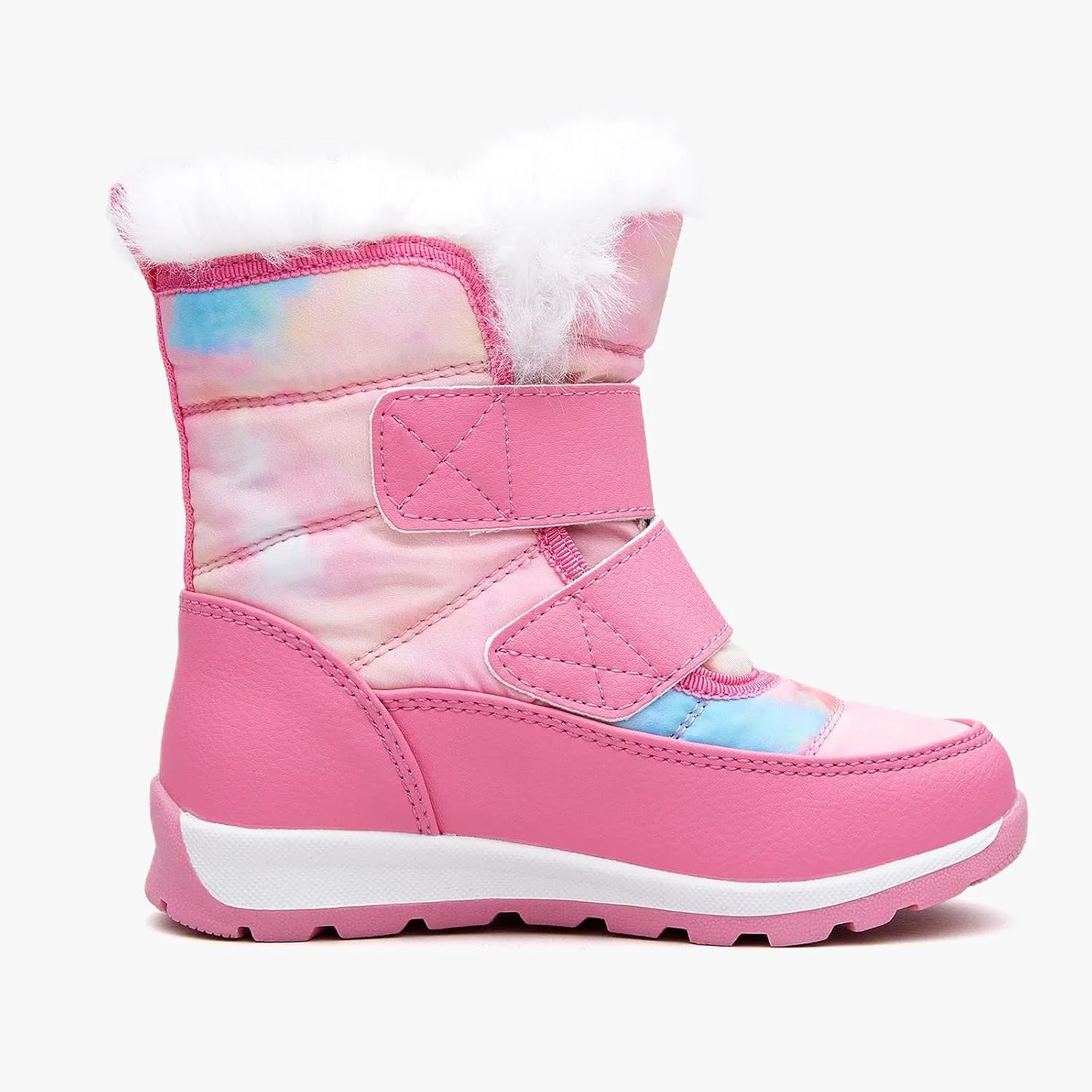 EasyStar Boys Girls Winter Cold Weather Warm Water Resistance Hook Loop Snow Boots