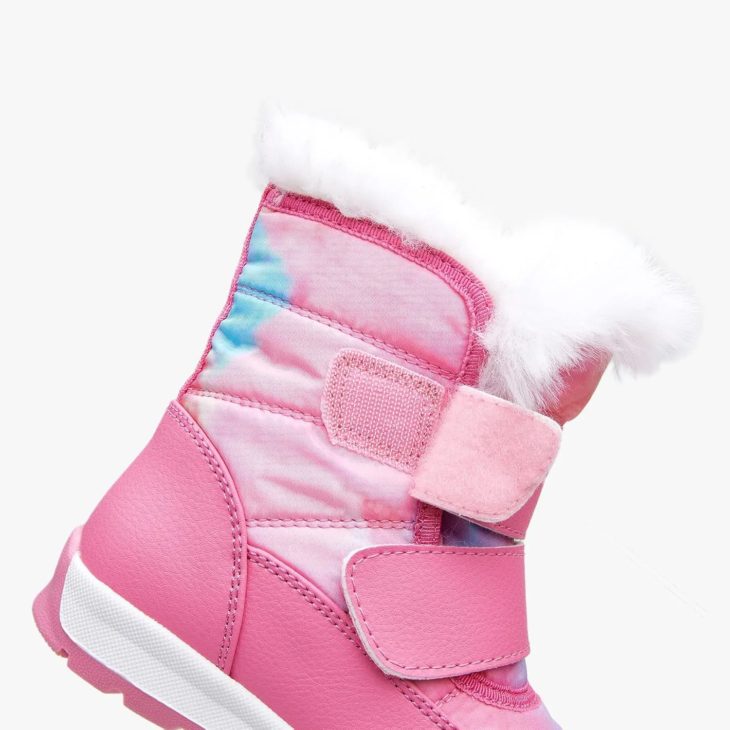 EasyStar Boys Girls Winter Cold Weather Warm Water Resistance Hook Loop Snow Boots