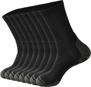 ECOEY Men's Work Boots Athletic Running Crew Socks, Dry-Tech Moisture Wicking Heavy Cushion Multi Pack