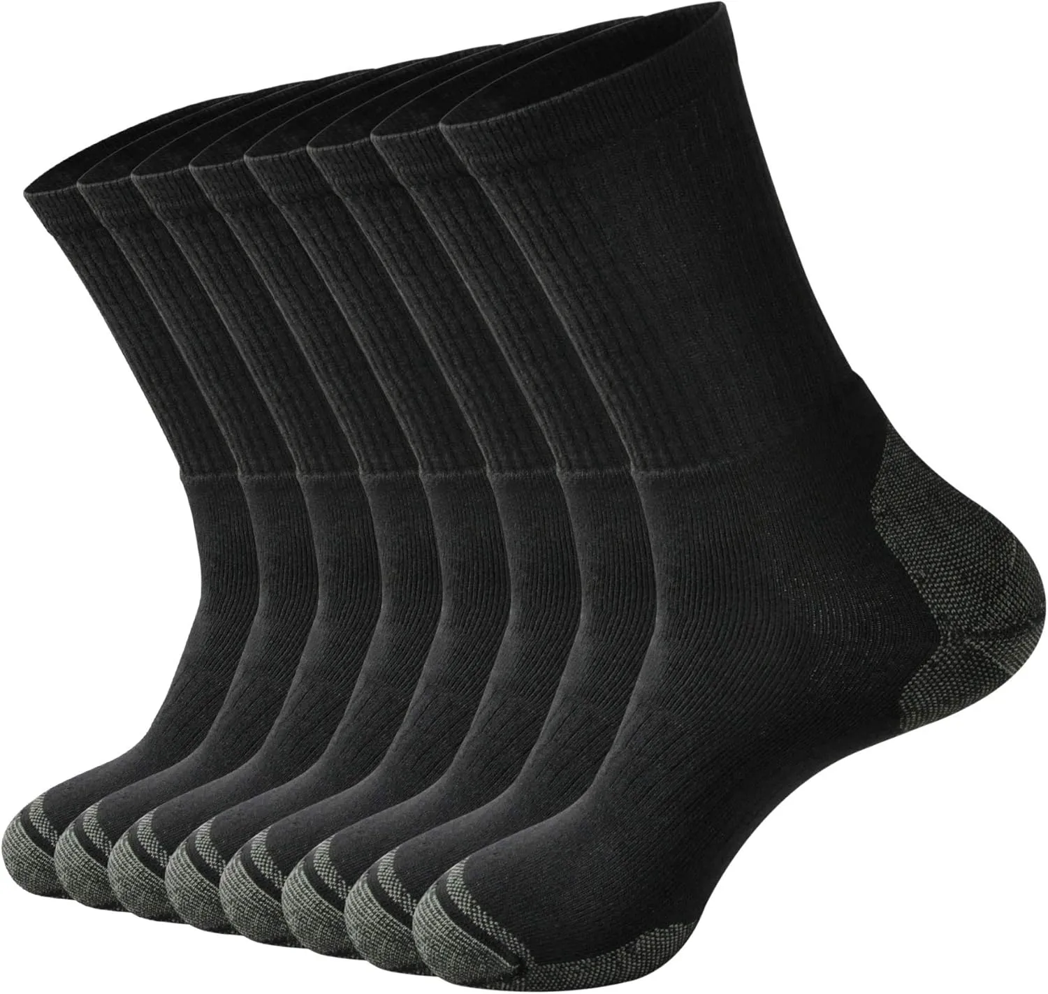 ECOEY Men's Work Boots Athletic Running Crew Socks, Dry-Tech Moisture Wicking Heavy Cushion Multi Pack