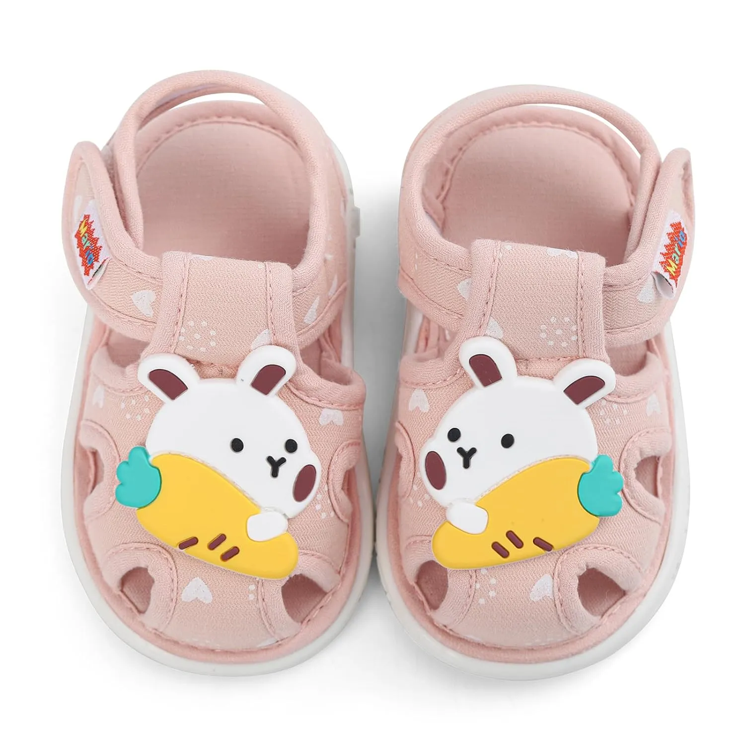 ESTAMICO Baby Girls Boys Sandals Cute Animal Summer Shoes Breathable Non Slip First Walker, 12-15 Months Toddler, Pink