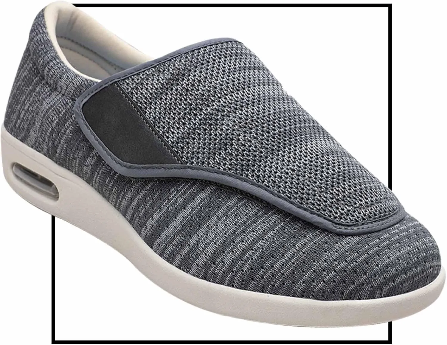 Extra Wide Diabetic Adjustable Mens Shoes for Foot Pain Relief Neuropathy Trekking Camping Slip On Casual Shoes Outdoor Trainers Men Comfortable Loafers