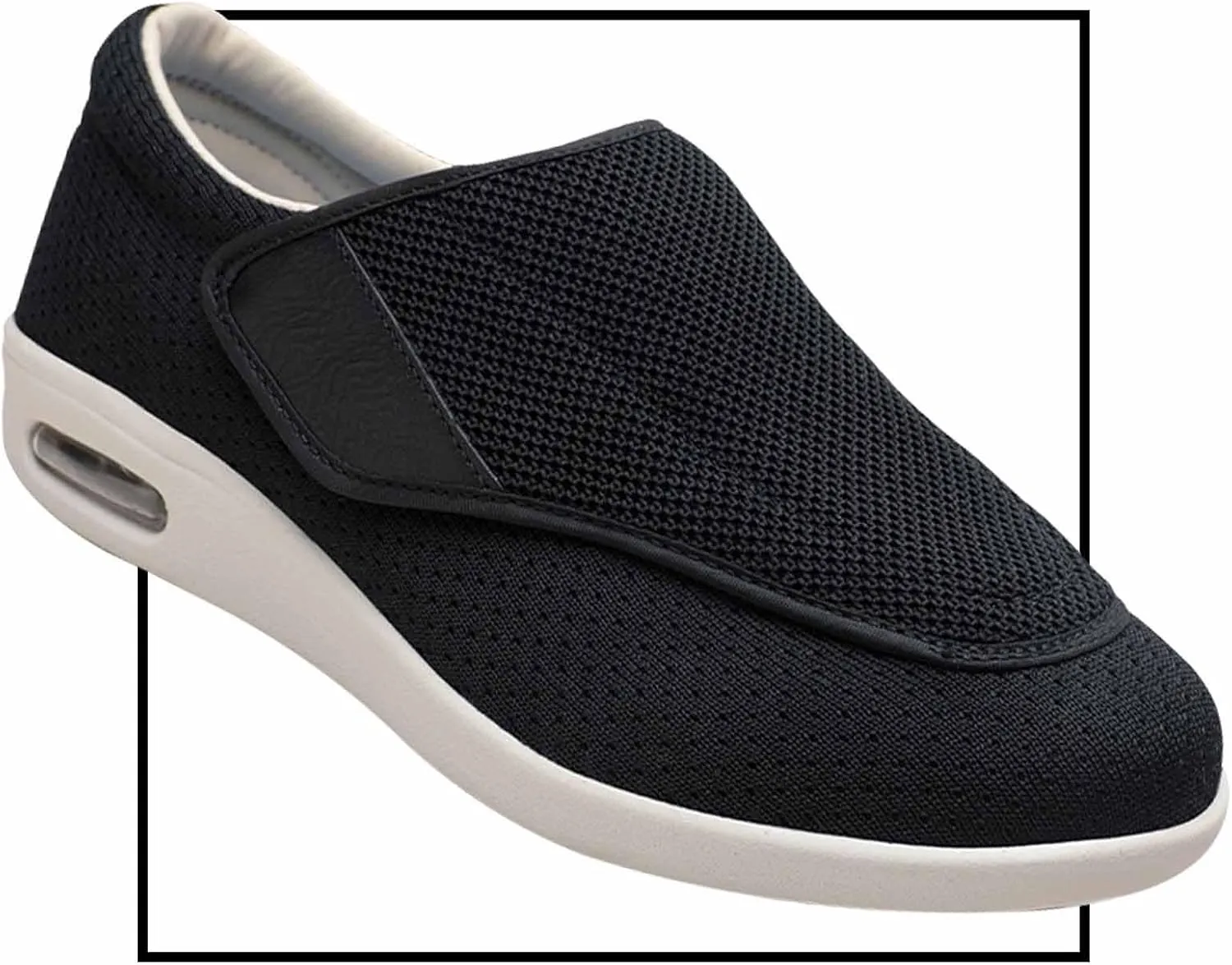 Extra Wide Diabetic Adjustable Mens Shoes for Foot Pain Relief Neuropathy Trekking Camping Slip On Casual Shoes Outdoor Trainers Men Comfortable Loafers