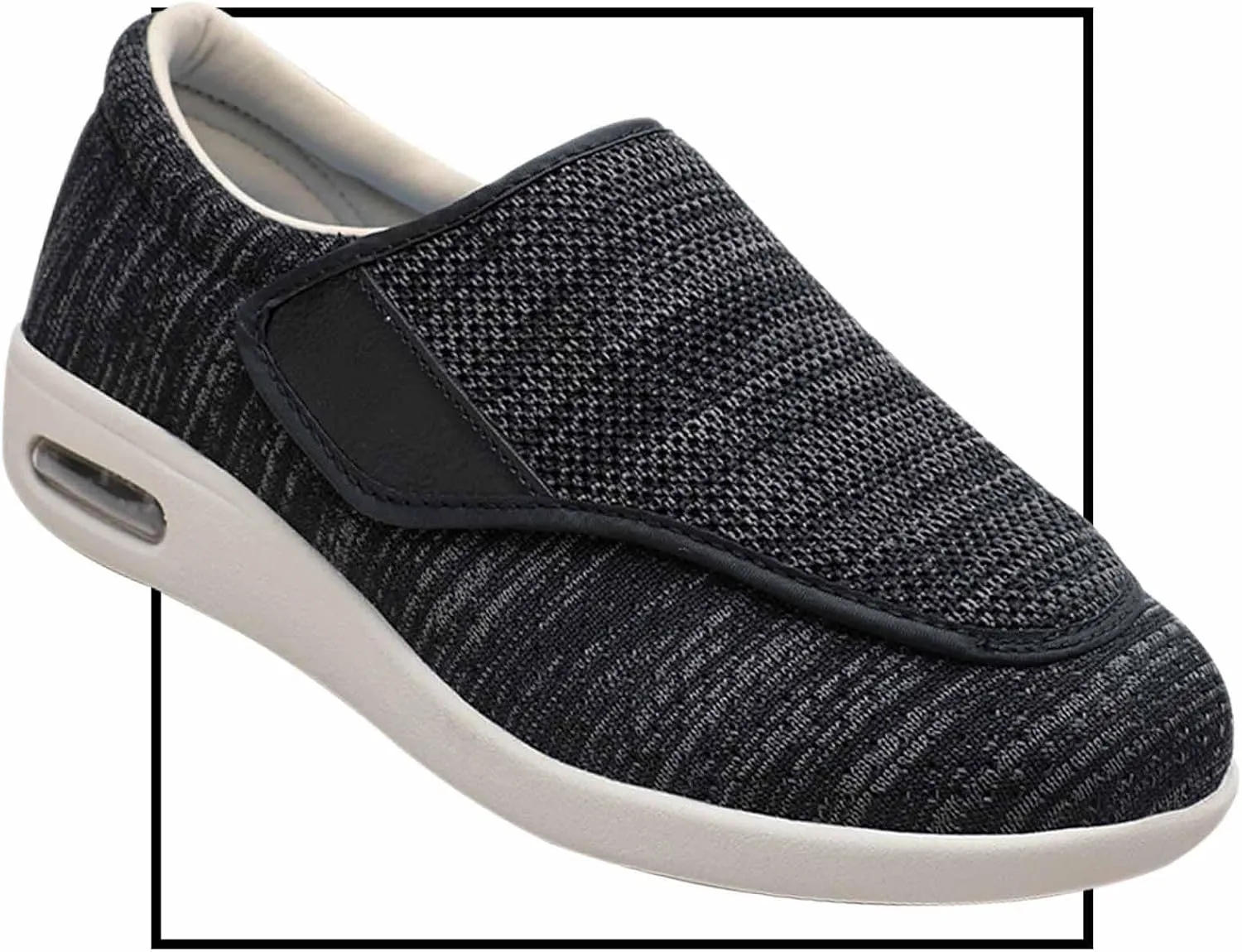Extra Wide Diabetic Adjustable Mens Shoes for Foot Pain Relief Neuropathy Trekking Camping Slip On Casual Shoes Outdoor Trainers Men Comfortable Loafers