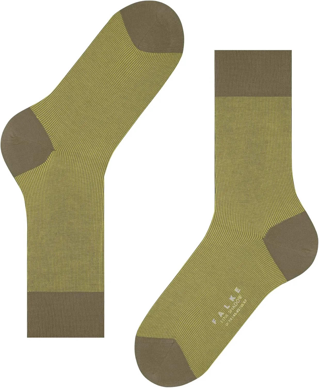 FALKE Men's Fine Shadow Dress Socks, Crew, Stripe Patterned, 1 Pair