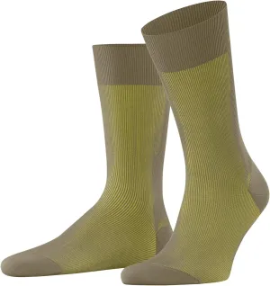 FALKE Men's Fine Shadow Dress Socks, Crew, Stripe Patterned, 1 Pair