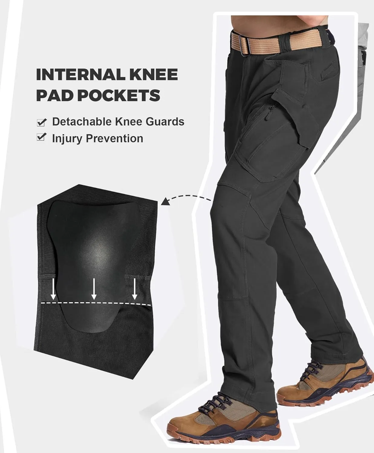 FEDTOSING Tactical Pants for Men with 9 Pockets Cotton Cargo Work Military Trousers Stretch Hiking Combat Rip-Stop Pants