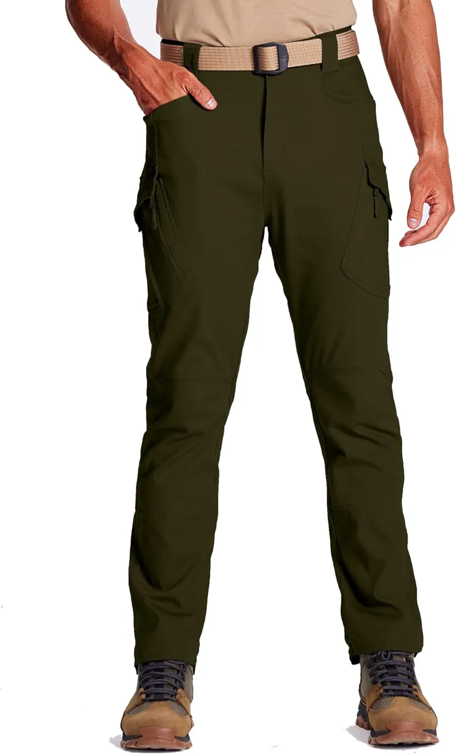 FEDTOSING Tactical Pants for Men with 9 Pockets Cotton Cargo Work Military Trousers Stretch Hiking Combat Rip-Stop Pants