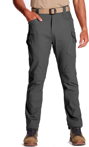 FEDTOSING Tactical Pants for Men with 9 Pockets Cotton Cargo Work Military Trousers Stretch Hiking Combat Rip-Stop Pants
