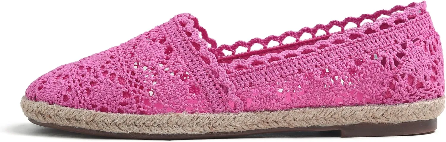 FEVERSOLE Close Toe Espadrilles Women's Comfort Breathable Slip On Flats Shoes