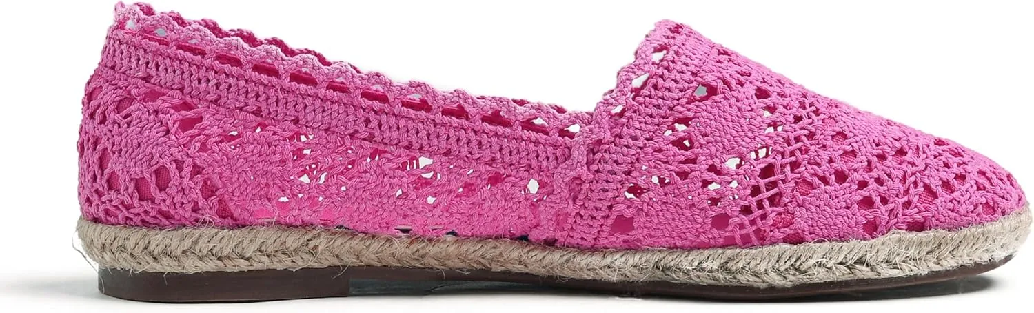 FEVERSOLE Close Toe Espadrilles Women's Comfort Breathable Slip On Flats Shoes