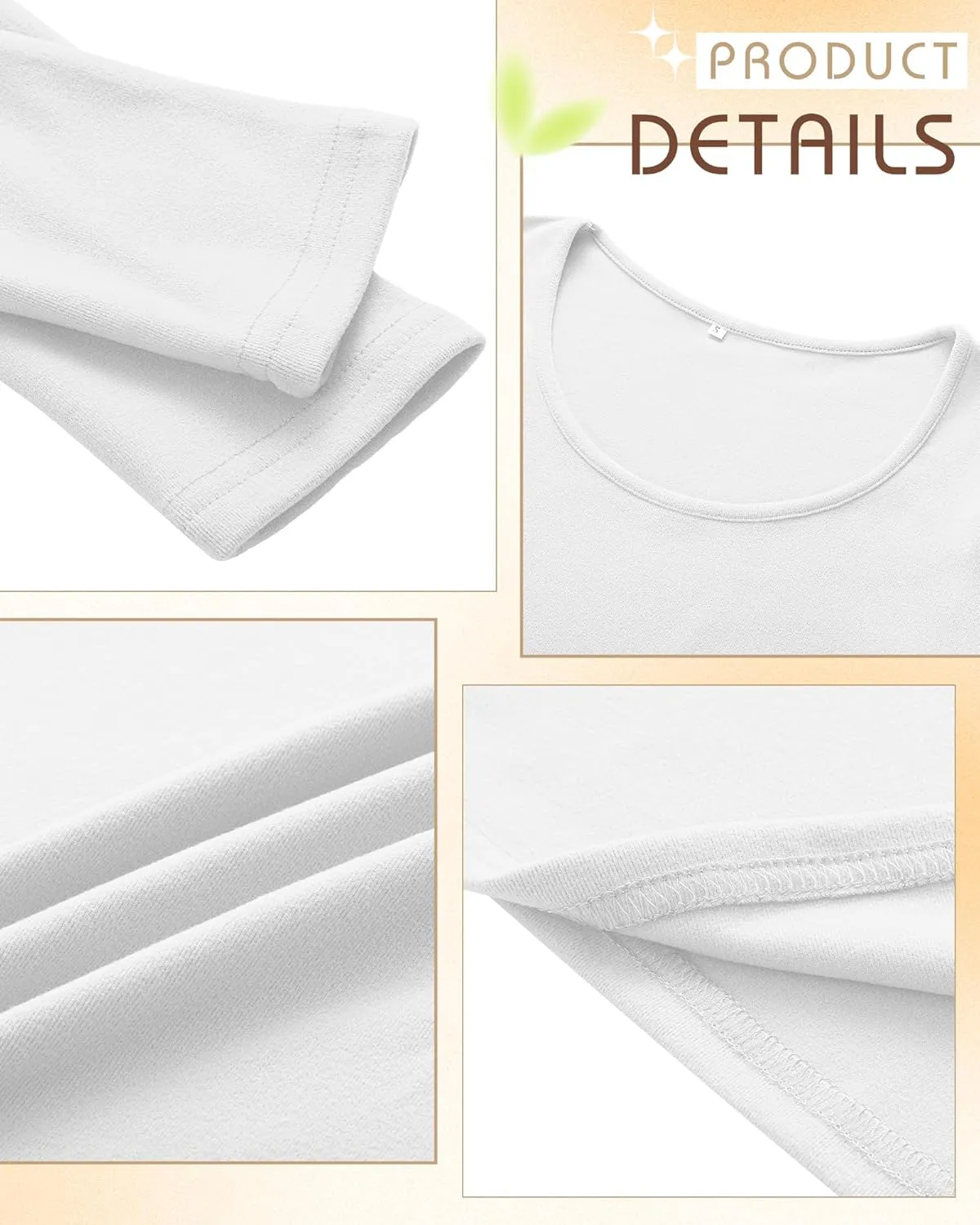 Ficerd 3 Pack Women's Thermal Long Sleeve Shirts Fleece Lined Scoop Neck Stretch Fitted Tops Winter Base Layer Underwear