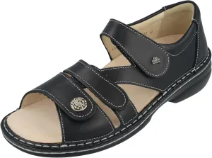FINN COMFORT Biella Soft Women's Sandals Black Smooth Leather