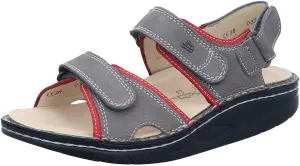 Finn Comfort Womens Yuma 1561 Grey/Sandia Nubuck Sandals 38 EU