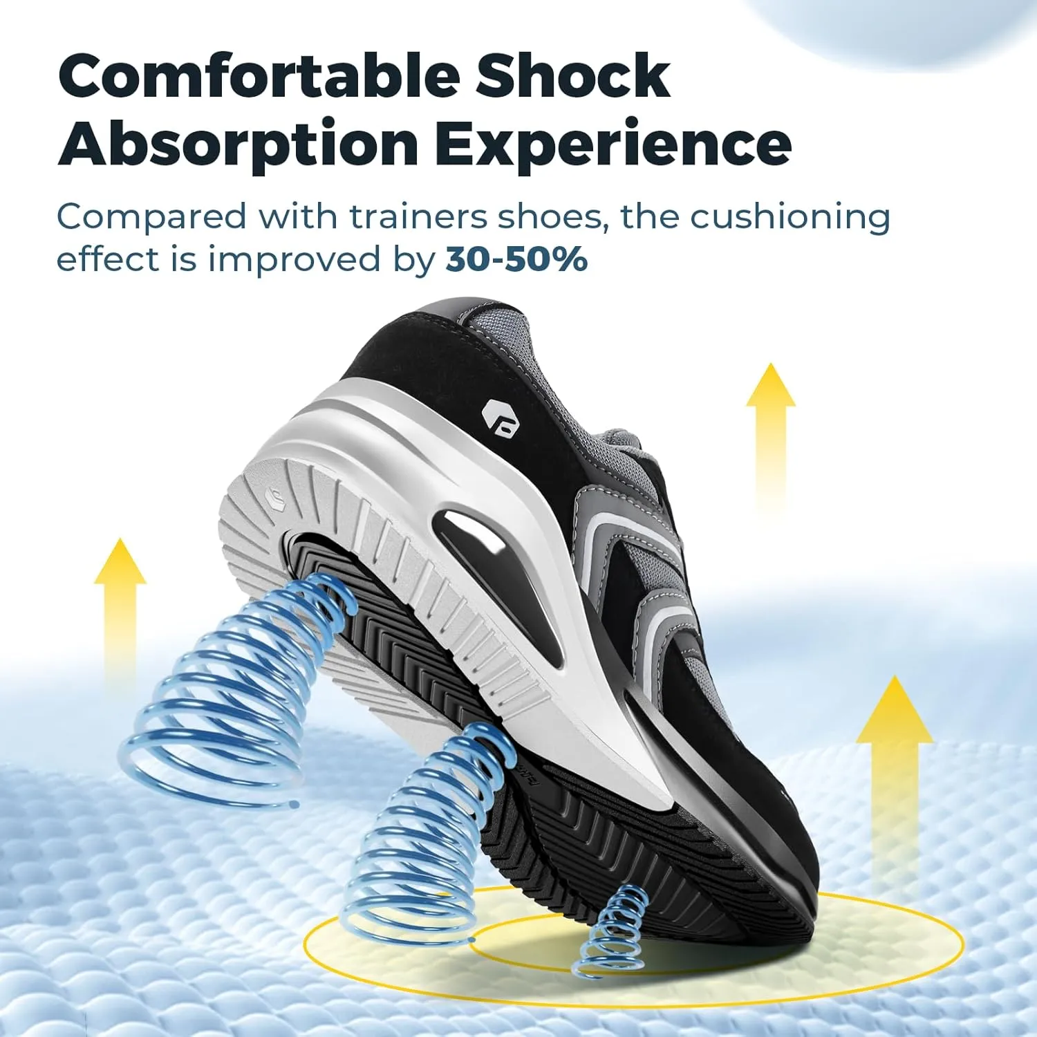 FitVille Wide Walking Shoes for Women Air Cushion Wide Width Sneakers for Flat Feet Planter Fasciitis - HeelAero V2
