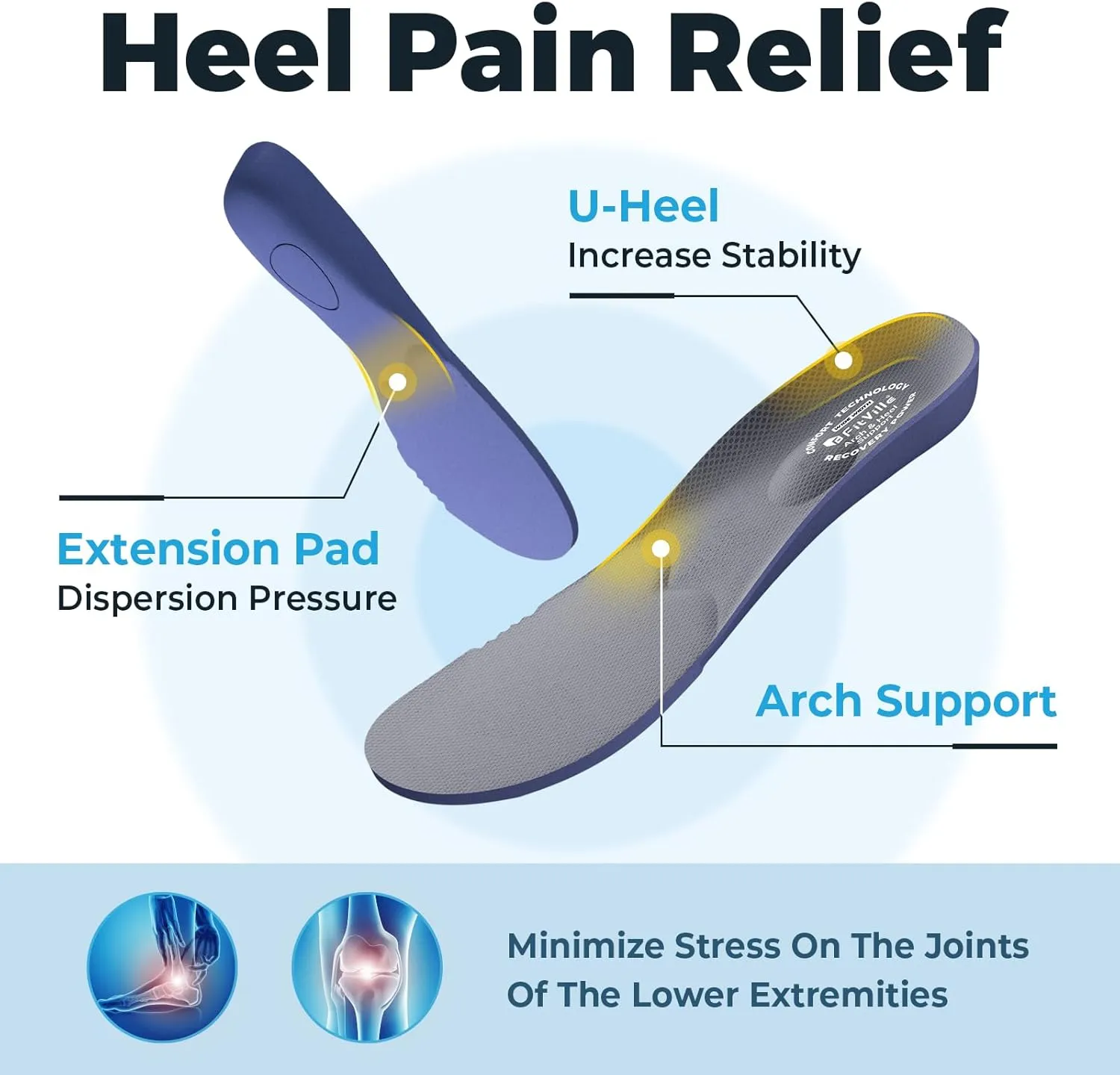 FitVille Wide Walking Shoes for Women Air Cushion Wide Width Sneakers for Flat Feet Planter Fasciitis - HeelAero V2