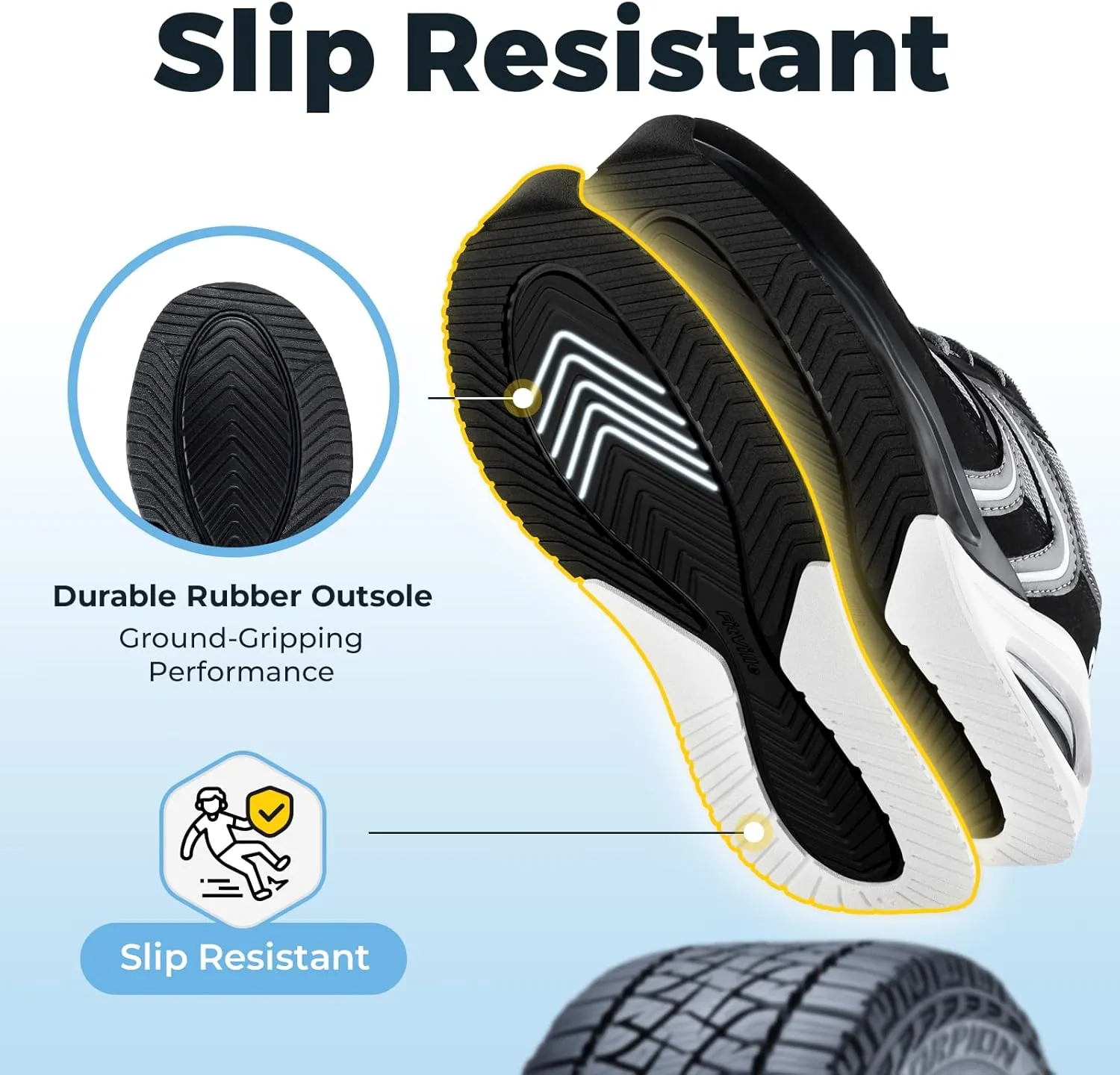 FitVille Wide Walking Shoes for Women Air Cushion Wide Width Sneakers for Flat Feet Planter Fasciitis - HeelAero V2