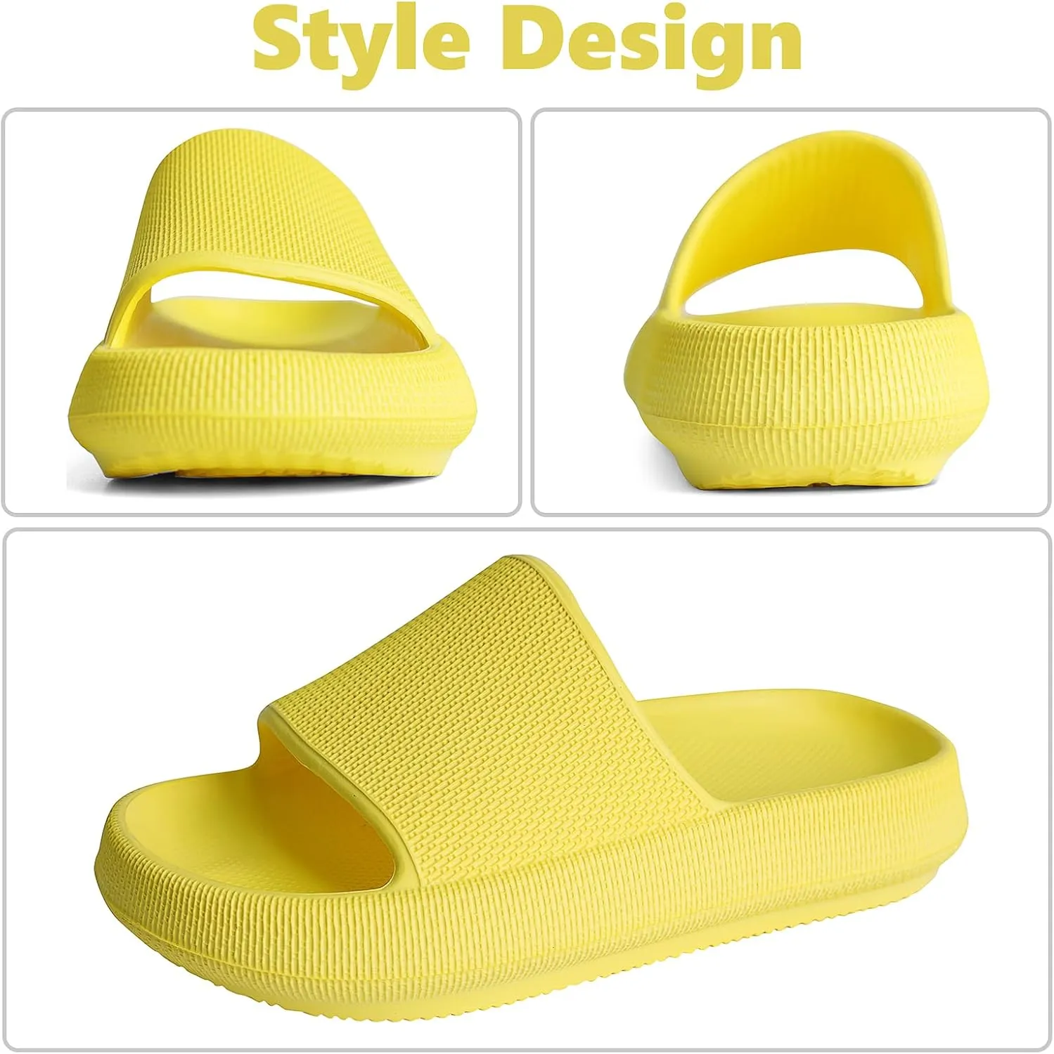 FJWYSANGU Kids Cloud Slides丨Boys Girls Bathroom Shower Sandals丨Open Toe Thick Sole Slip on Slippers丨Summer Non-slip Beach Pool Shoes