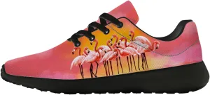 Flamingo Sneakers for Women Men Girl,3D Print Personalized Sunset Flamingo Tennis Walking Sneakers Gifts for Birthday,US Size 11 Women/9.5 Men Rose