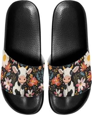 FOR U DESIGNS Sandals Women's Slippers Slides Summer House Shoes Indoor Outdoor Beach Hotel Anti-Skid Slippers