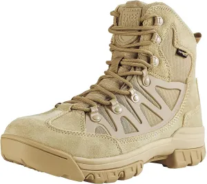 FREE SOLDIER Men's Tactical Waterproof Lightweight Hiking Boots Military Combat Boots Work Boots
