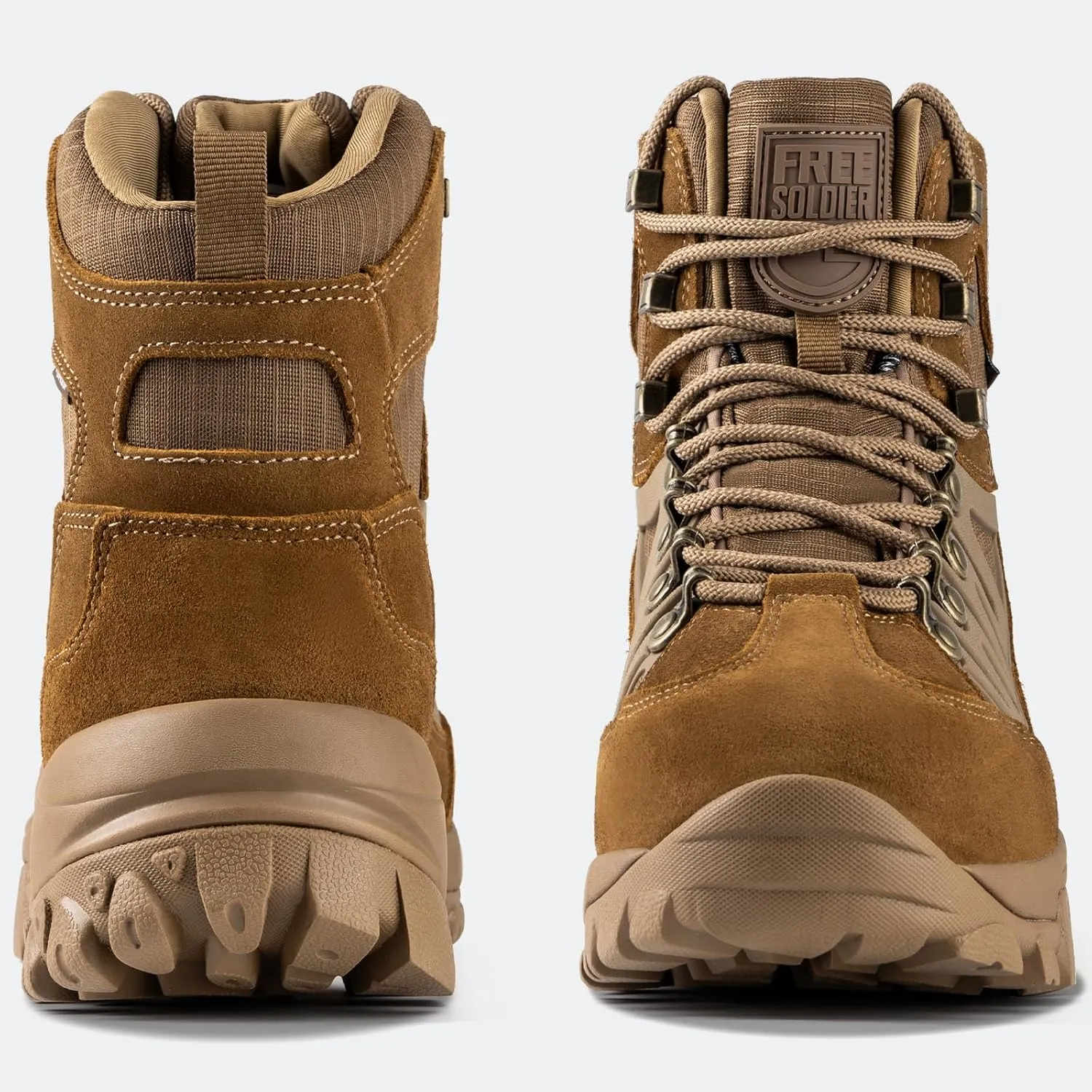 FREE SOLDIER Men's Waterproof Tactical Hiking Boots Military Work Boots Combat Boots