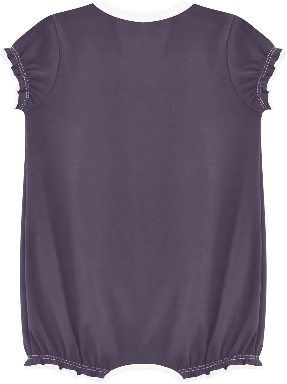 FRODOTGV Dark Violet Plain Toddler Girl Boys Romper Ruffled Sleeve Toddler Jumpsuit Cotton Romper Bodysuit 3M