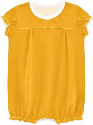 FRODOTGV Orange Plain Toddler Girls Infant Romper Ruffle Sleeve Infant Jumpsuit Cotton Clothes Outfits 3M