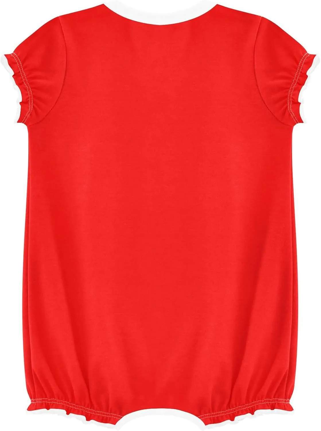 FRODOTGV Red Plain Toddler Girls Rompers Summer Ruffled Sleeve Summer Outfit Jumpsuit Bodysuits Cotton Bodysuit Tops 3M