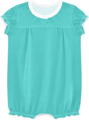 FRODOTGV Turquoise Plain Toddler Girls 1-Piecing Romper Ruffled Sleeve Bodysuit Jumpsuit Cotton Casual Summer Bodysuits 3M