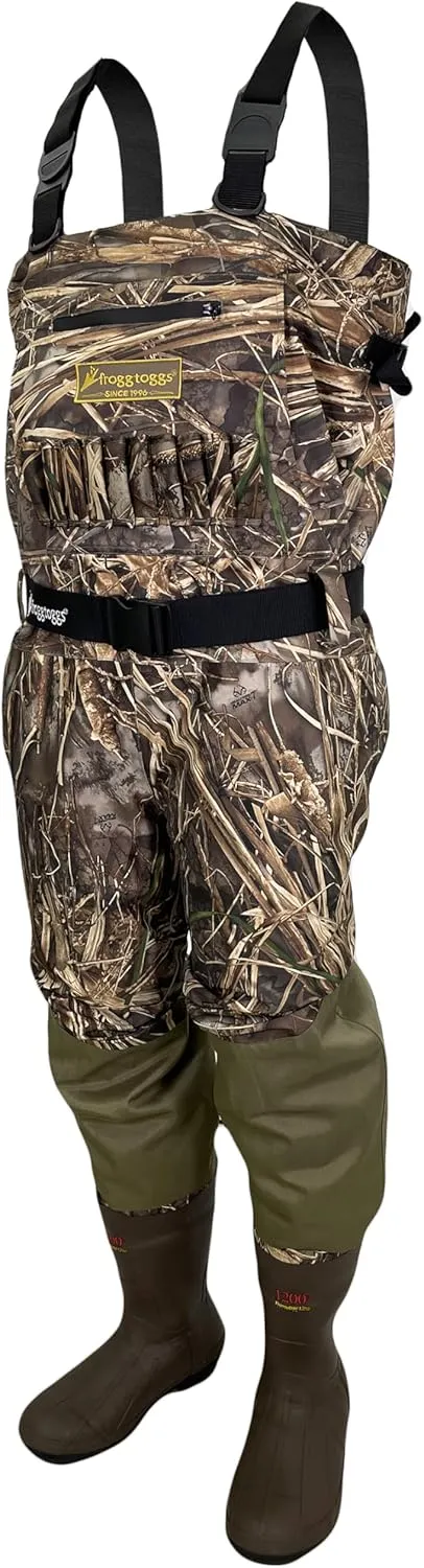FROGG TOGGS Mens Grand Refuge 2.0 Regular Size Waterproof Breathable & Insulated Chest Wader for Hunting