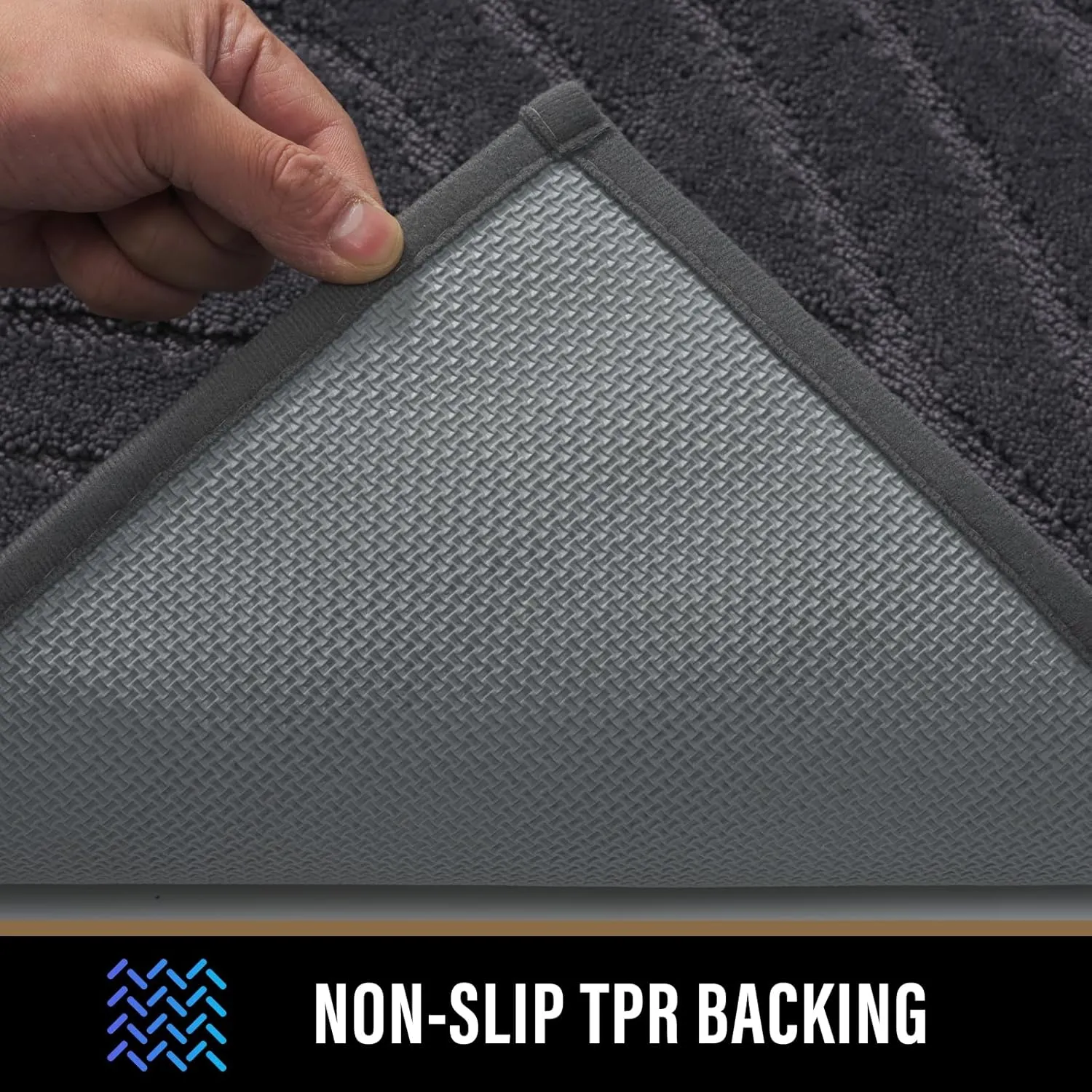 Front Door Mat, Absorbent Dirt Trapper Welcome Door mat Indoor, Non Slip Machine Washable Entryway Rug, Low Profile Doormat, Dog Door Mat for Muddy Paws and Shoes, 24x36, Grey
