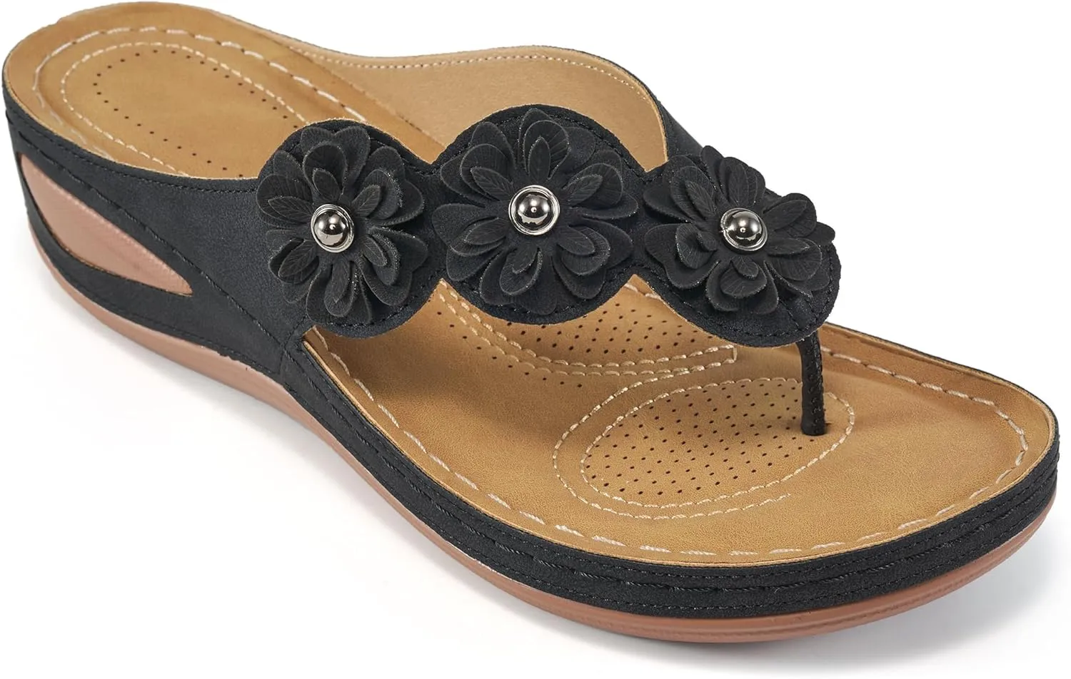 FUDYNMALC Sandals for Women Wedge Shoes: Summer Womens Platform Flip Flops Comfortable Casual Dressy Wedges Sandal