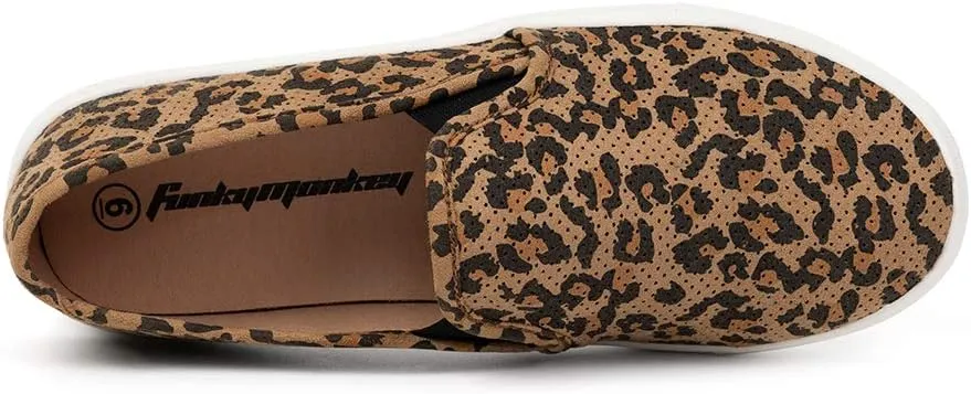 FUNKYMONKEY Women's Loafers Comfort Walking & Driving Slip-on Fashion Sneaker